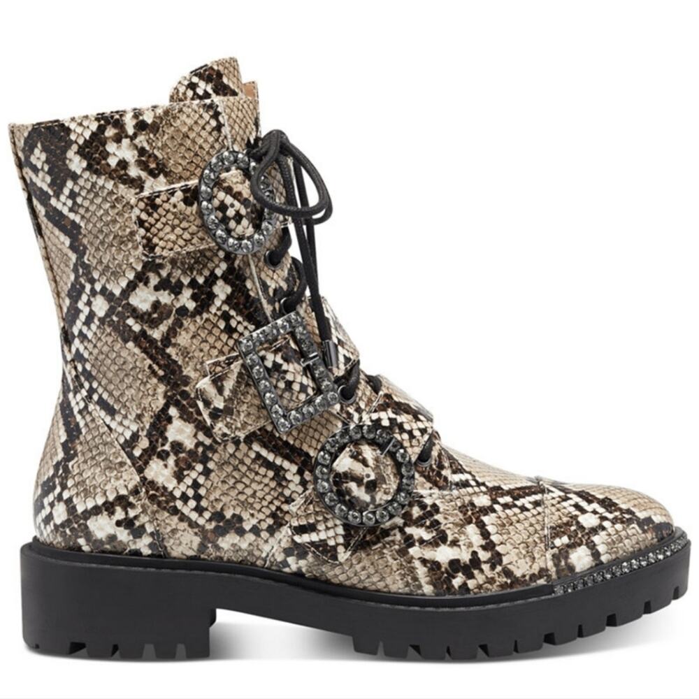 JESSICA SIMPSON NWT WOMENS KIRLAH BUCKLE STRAP LUG SOLE COMBAT BOOTS - Picture 8 of 8